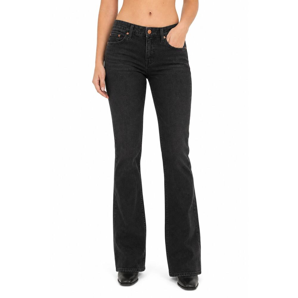 Abercrombie & Fitch Curve Love Mid Rise Black Bootcut Jeans 29 Extra Long NWT